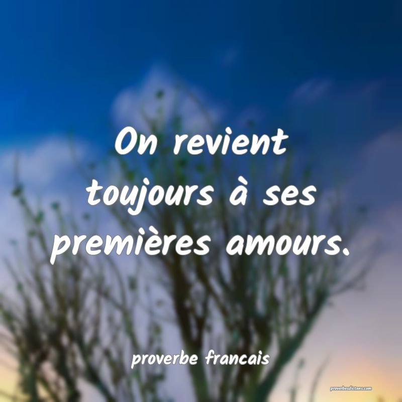 On revient toujours à ses premières amours.