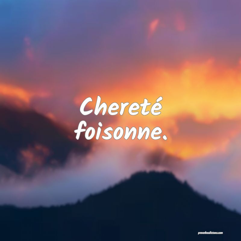 Chereté foisonne.