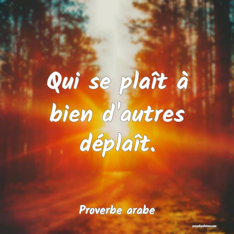 Qui se plaît à bien d'autres déplaît.
