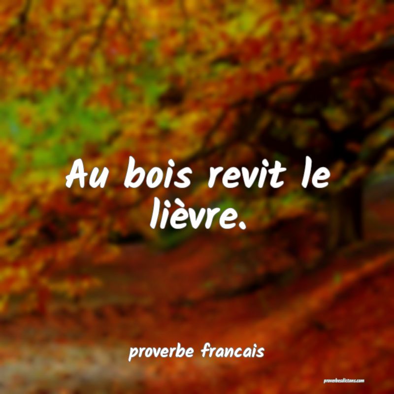 Au bois revit le lièvre.