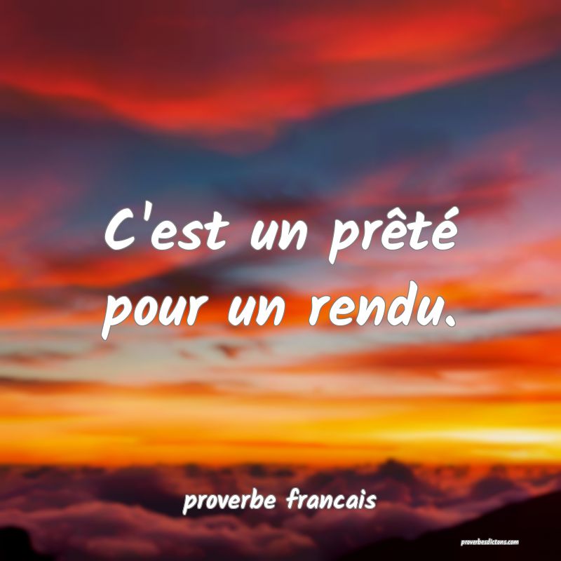 C'est un prêté pour un rendu.