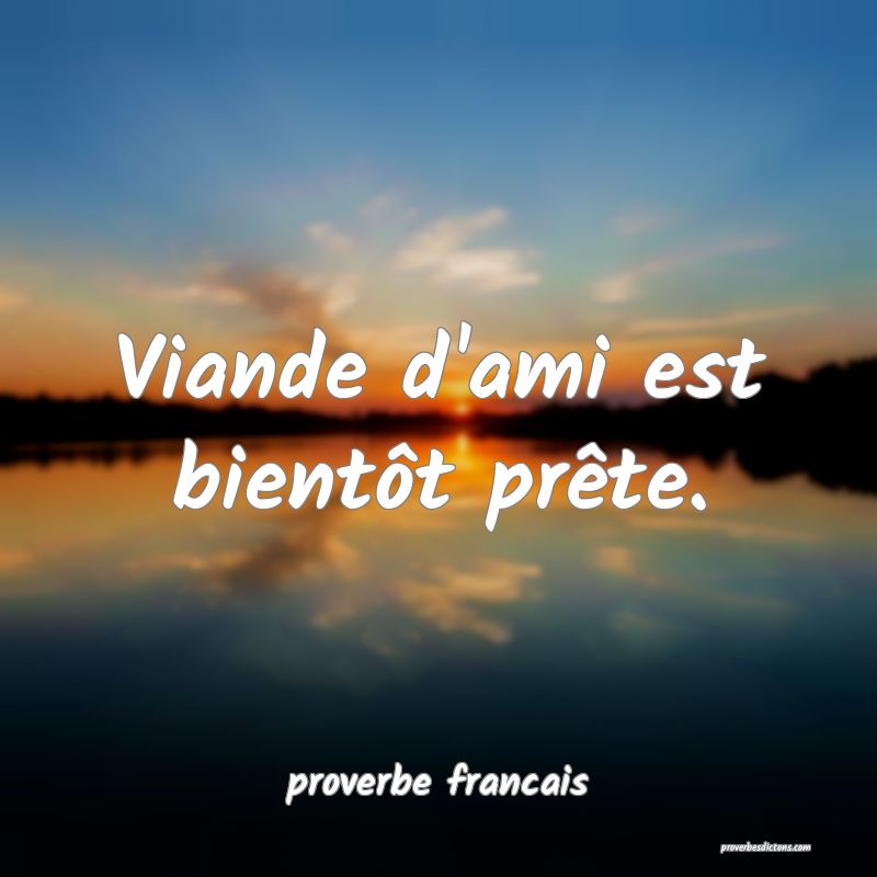 Viande d'ami est bientôt prête.