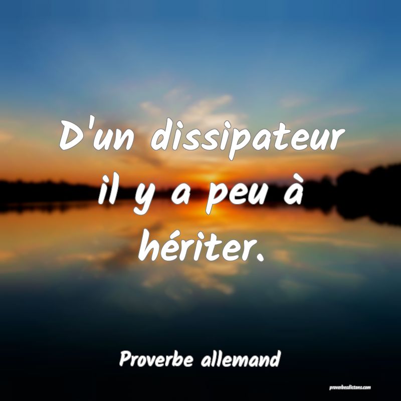D'un dissipateur il y a peu à hériter.