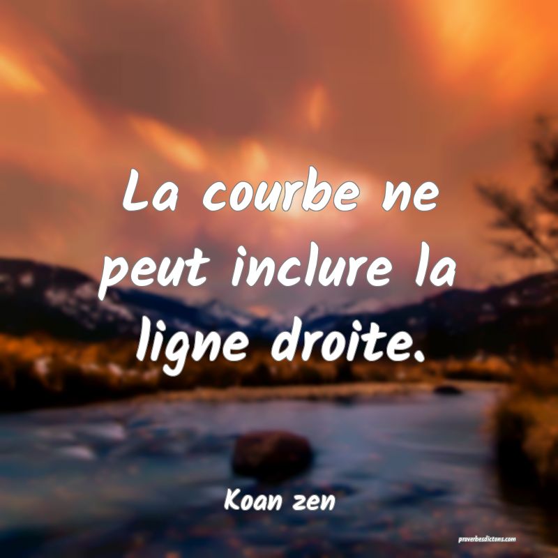 La courbe ne peut inclure la ligne droite.