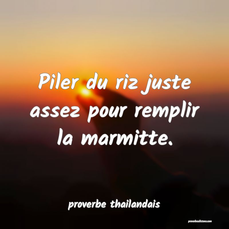  Piler du riz juste assez pour remplir la marmitte.