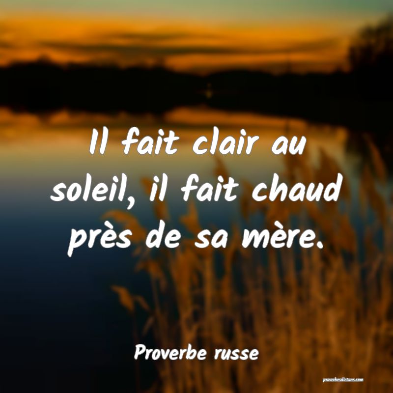 Il fait clair au soleil, il fait chaud près de sa mère.