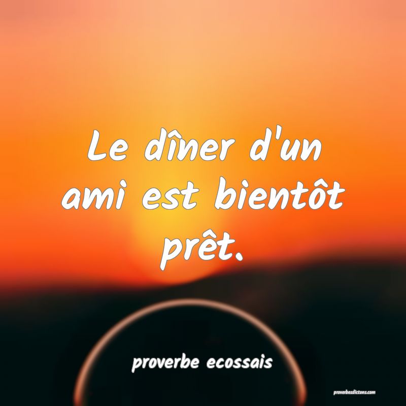 Le dîner d'un ami est bientôt prêt.