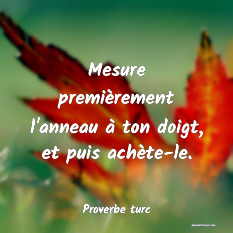 Mesure premièrement l'anneau à ton doigt, et puis achète-le.