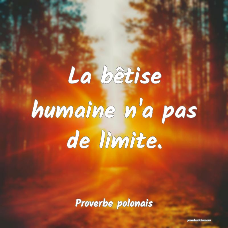 La bêtise humaine n'a pas de limite.