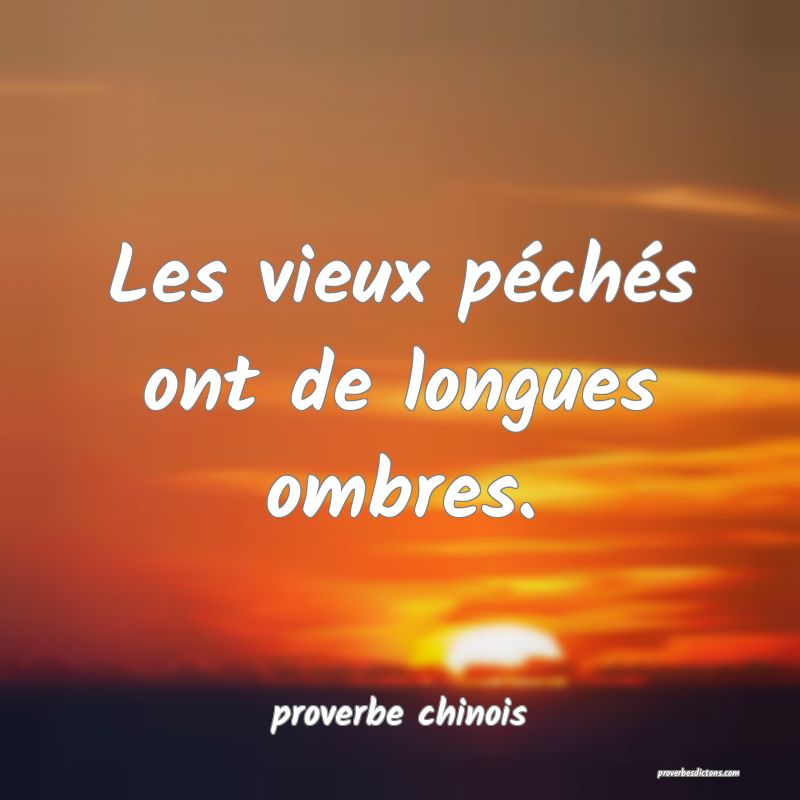  Les vieux péchés ont de longues ombres.