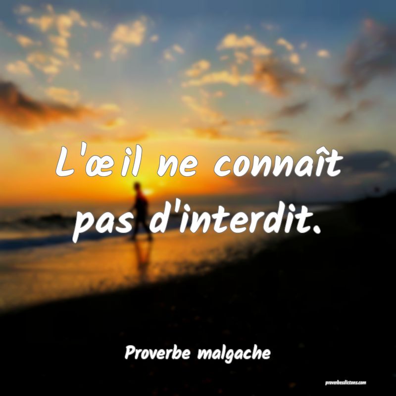 L'œil ne connaît pas d'interdit.