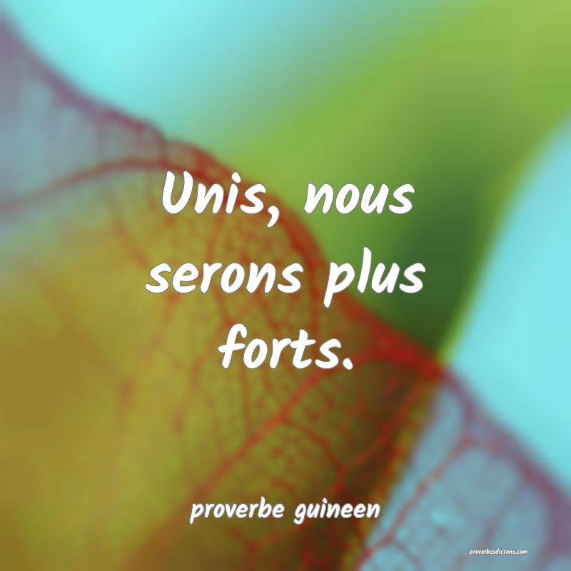  Unis, nous serons plus forts.