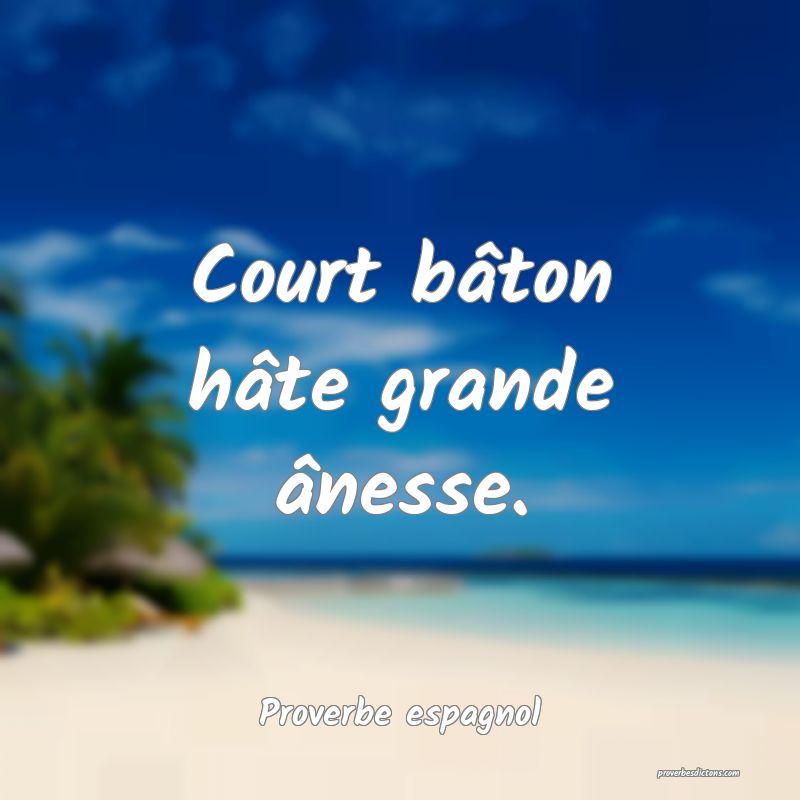 Court bâton hâte grande ânesse.