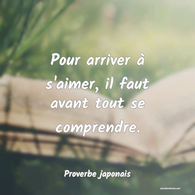 Pour arriver à s'aimer, il faut avant tout se comprendre.