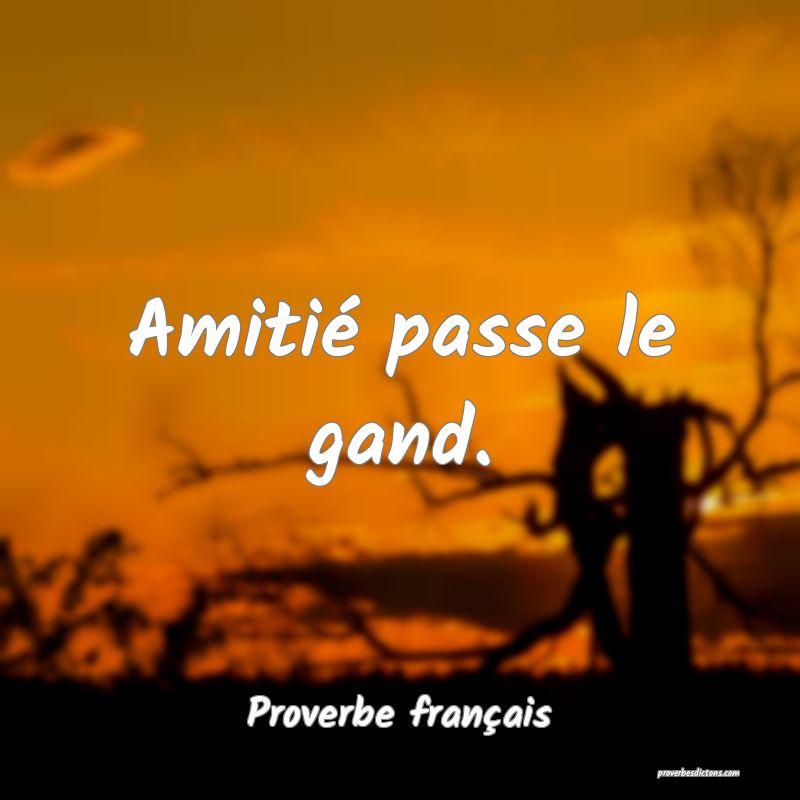 Amitié passe le gand.
