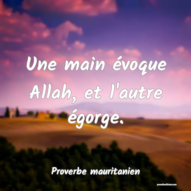 Une main évoque Allah, et l'autre égorge.