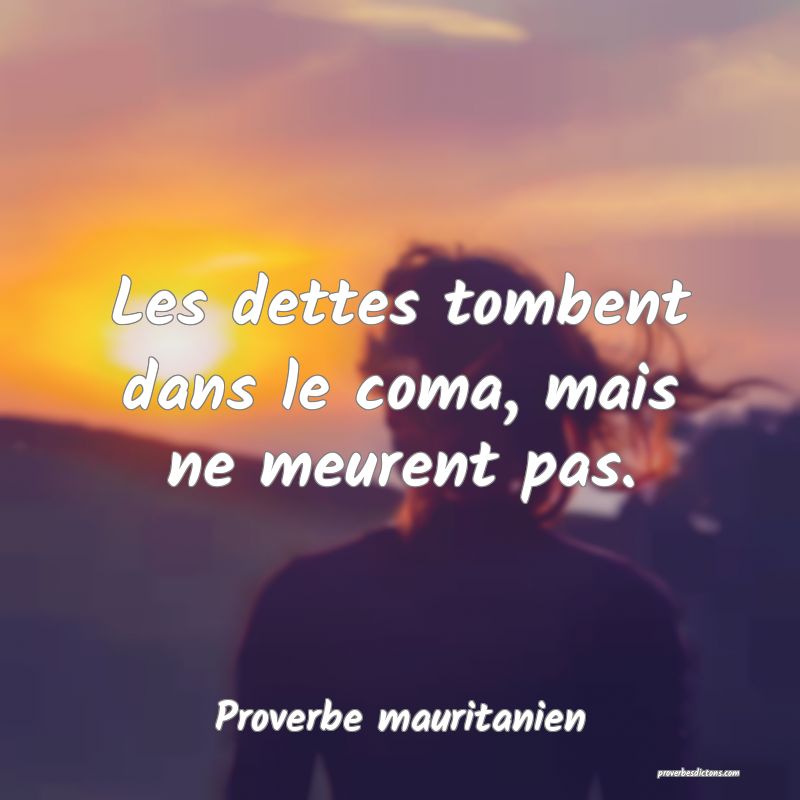 Les dettes tombent dans le coma, mais ne meurent pas.