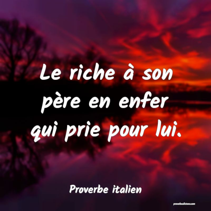 Le riche à son père en enfer qui prie pour lui.