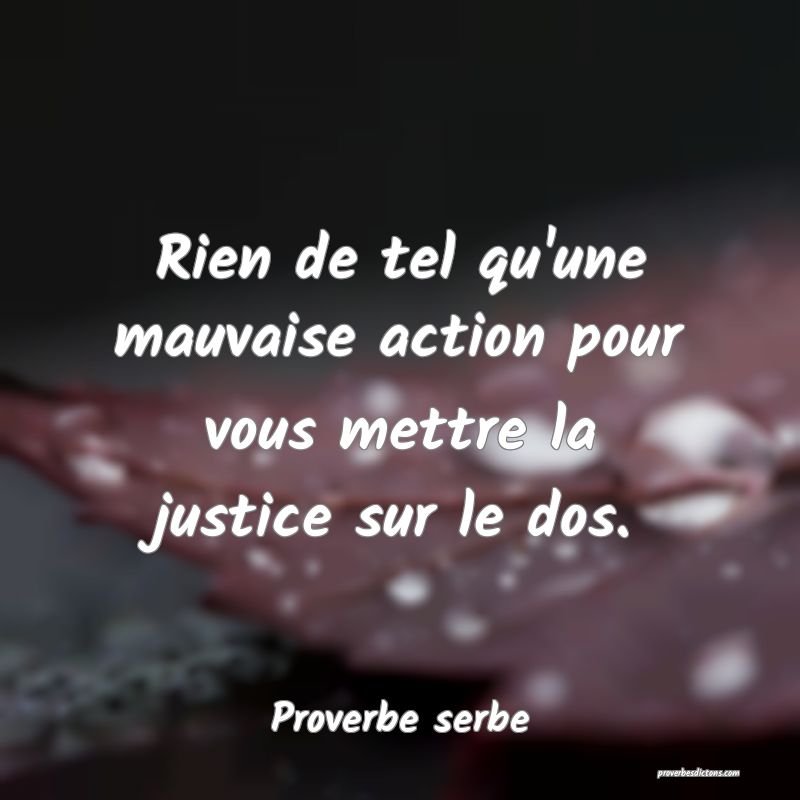 Rien de tel qu'une mauvaise action pour vous mettre la justice sur le dos.