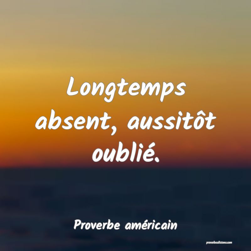 Longtemps absent, aussitôt oublié.