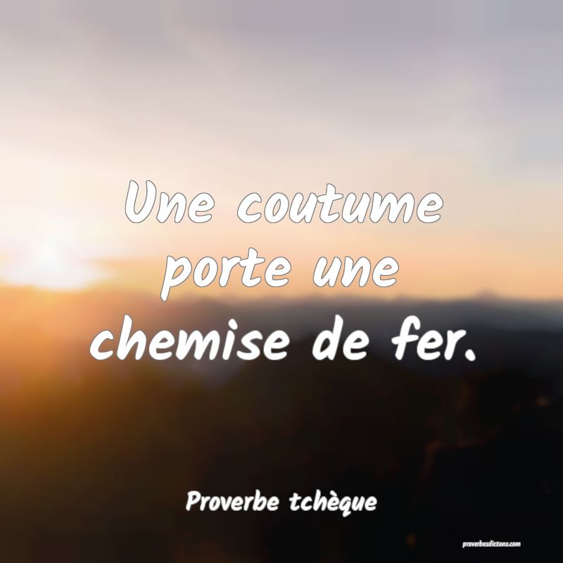 Une coutume porte une chemise de fer.