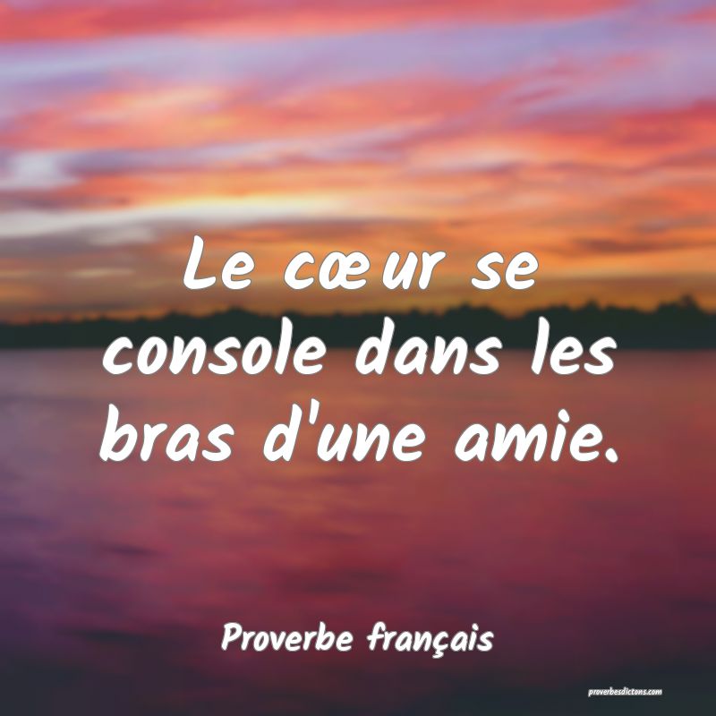 Le cœur se console dans les bras d'une amie.