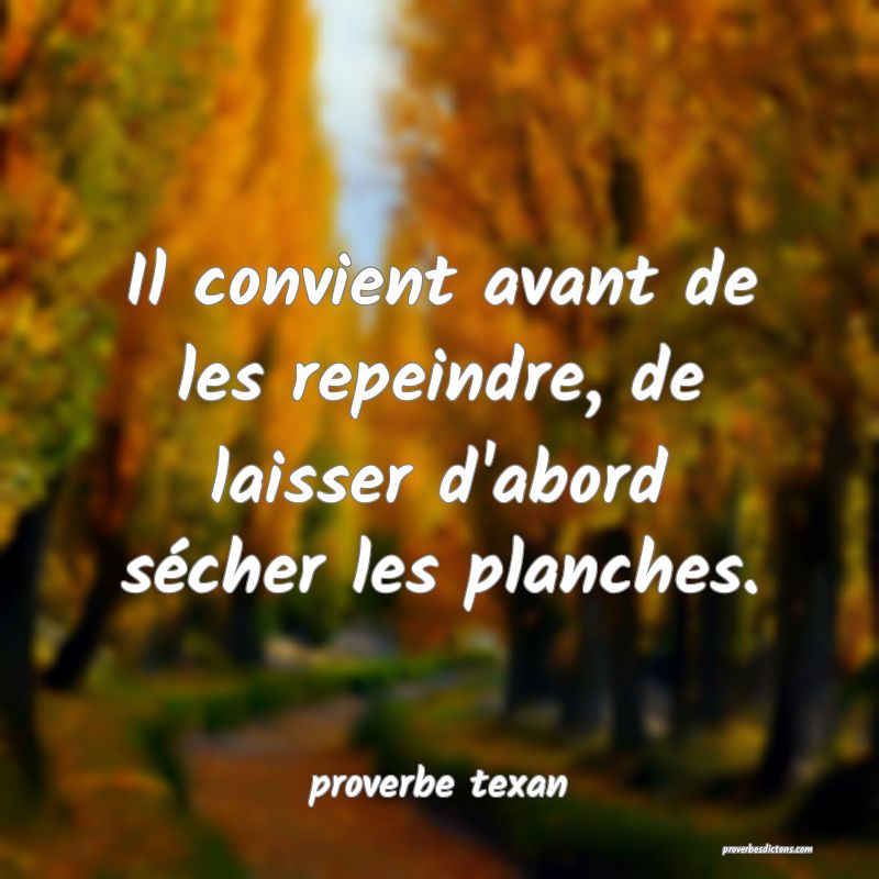 Il convient avant de les repeindre, de laisser d'abord sécher les planches.
