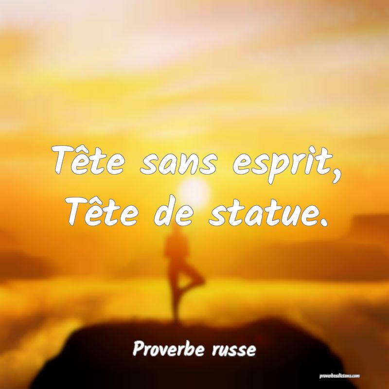  Tête sans esprit, Tête de statue.