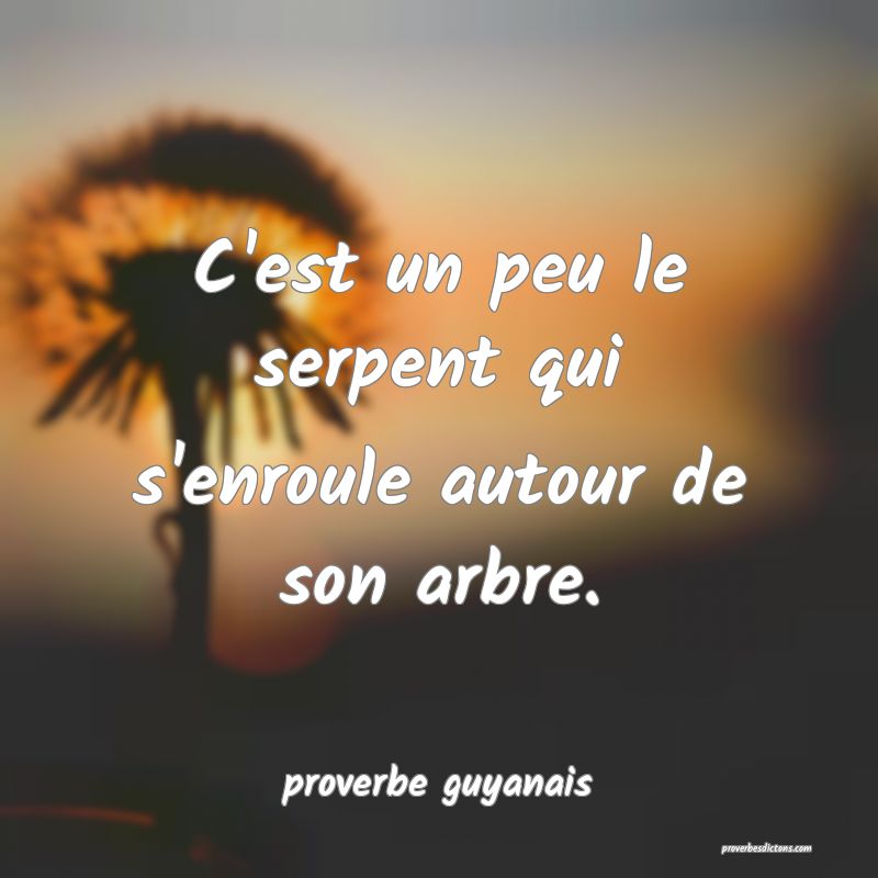  C'est un peu le serpent qui s'enroule autour de son arbre.