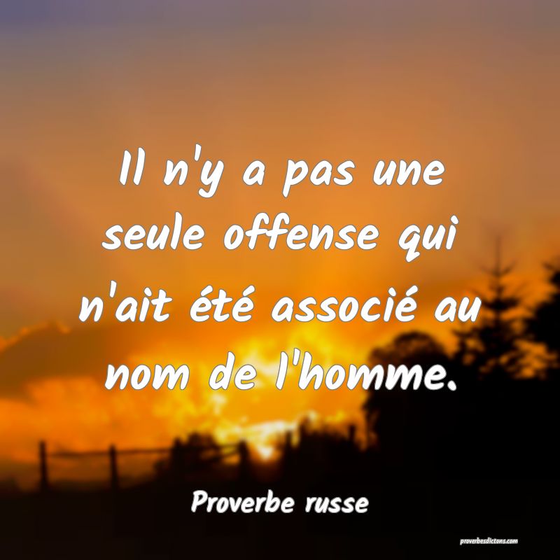  Il n'y a pas une seule offense qui n'ait été associé au nom de l'homme.