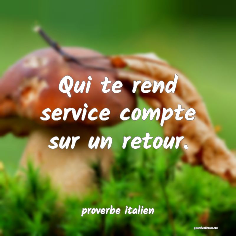  Qui te rend service compte sur un retour.