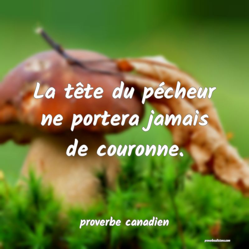  La tête du pécheur ne portera jamais de couronne.