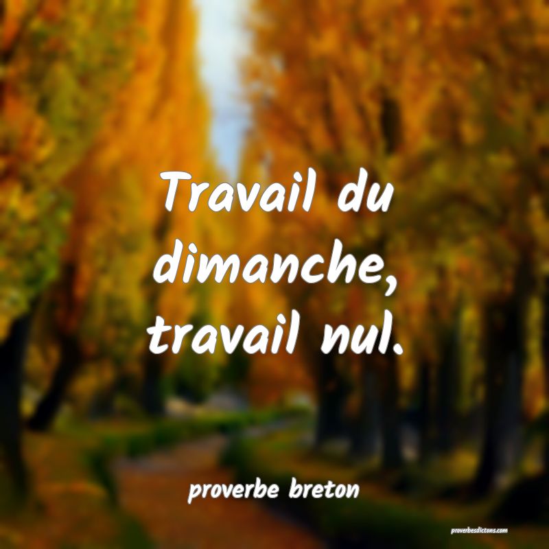  Travail du dimanche, travail nul.