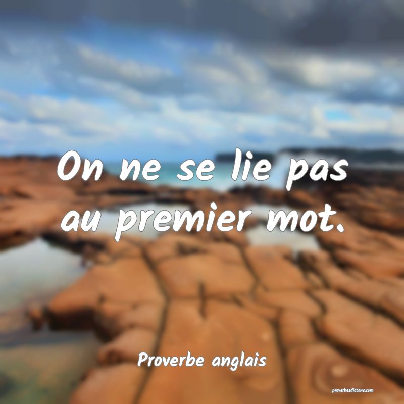  On ne se lie pas au premier mot.