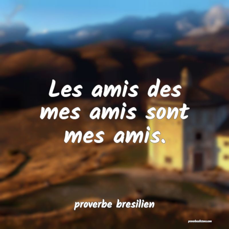  Les amis des mes amis sont mes amis.