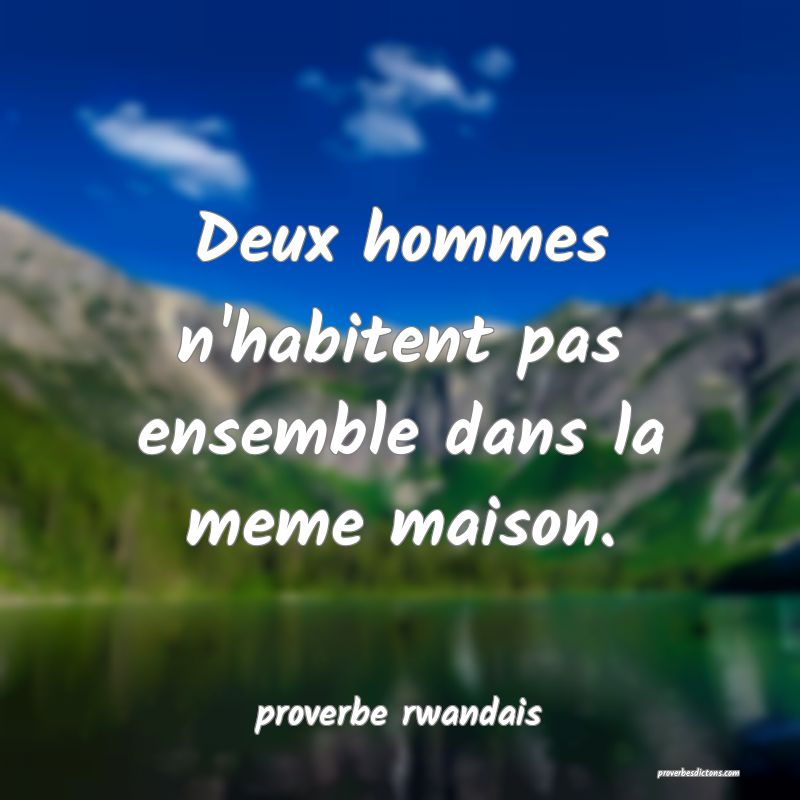  Deux hommes n'habitent pas ensemble dans la meme maison.
