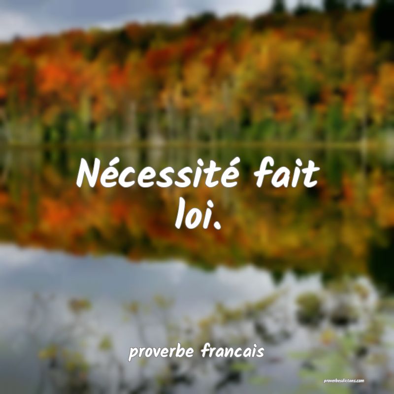  Nécessité fait loi.