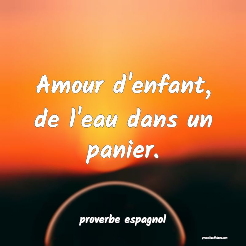  Amour d'enfant, de l'eau dans un panier.