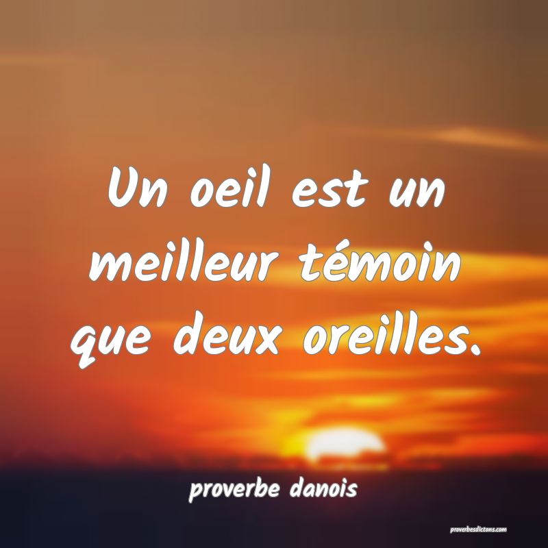  Un oeil est un meilleur témoin que deux oreilles.