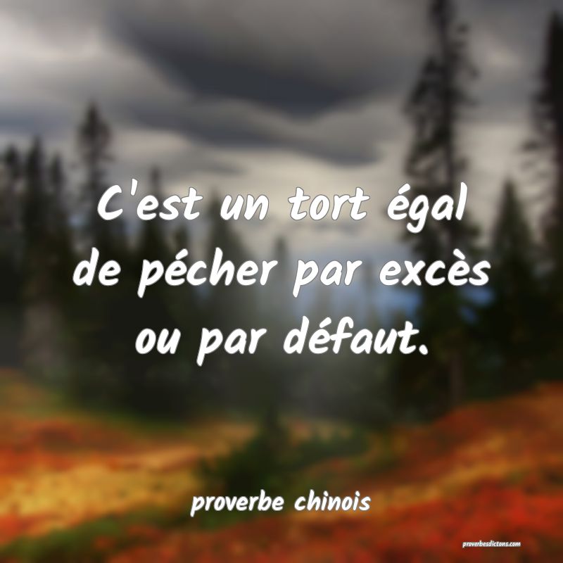  C'est un tort égal de pécher par excès ou par défaut.