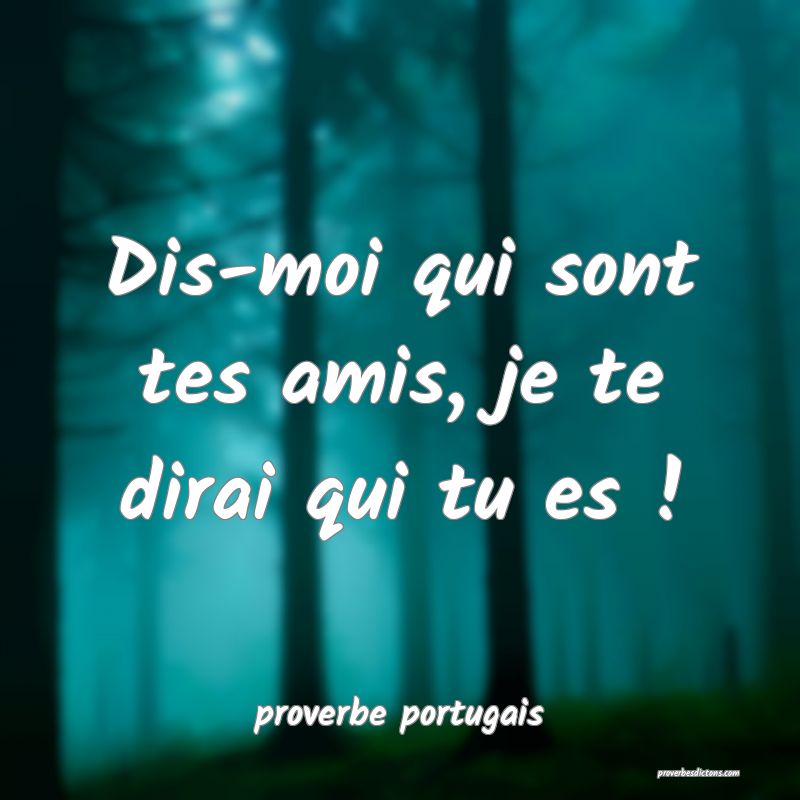  Dis-moi qui sont tes amis, je te dirai qui tu es !