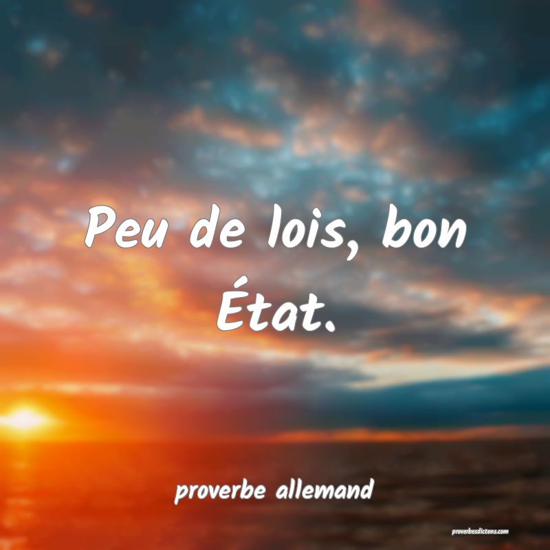  Peu de lois, bon État.