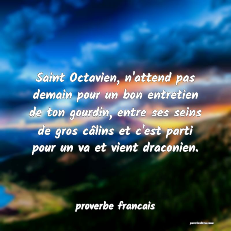 Saint Octavien, n'attend pas demain pour un bon entretien de ton gourdin, entre ses seins de gros câlins et c'est parti pour un va et vient draconien.