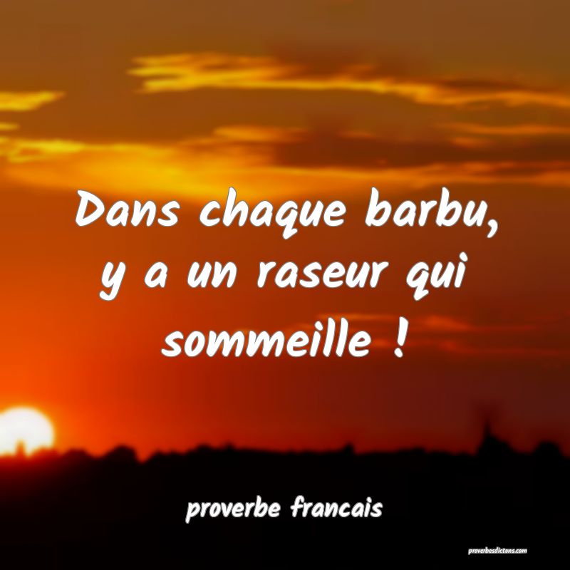  Dans chaque barbu, y a un raseur qui sommeille !
