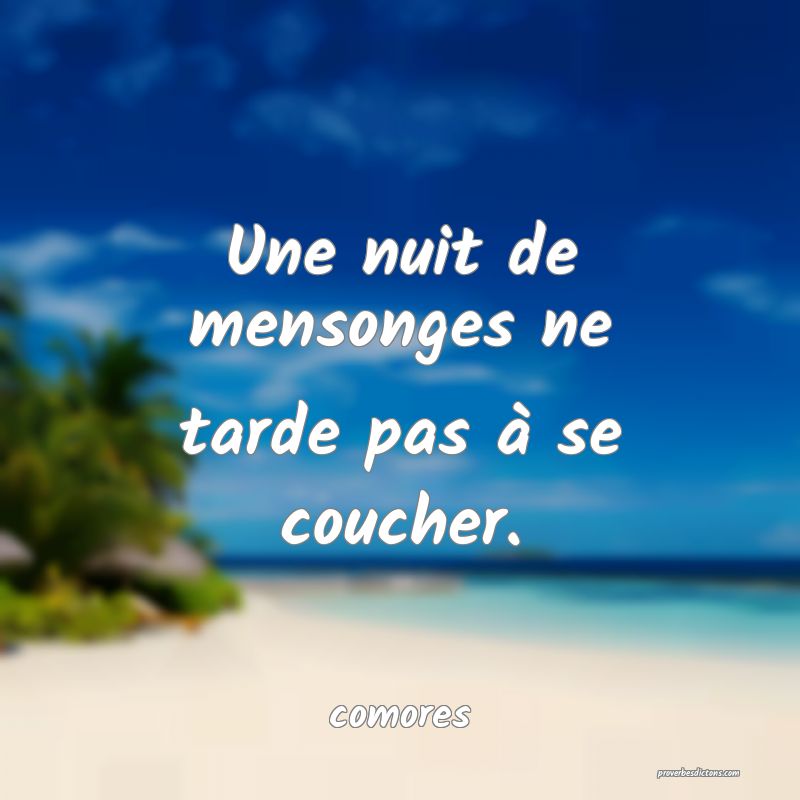  Une nuit de mensonges ne tarde pas à se coucher.