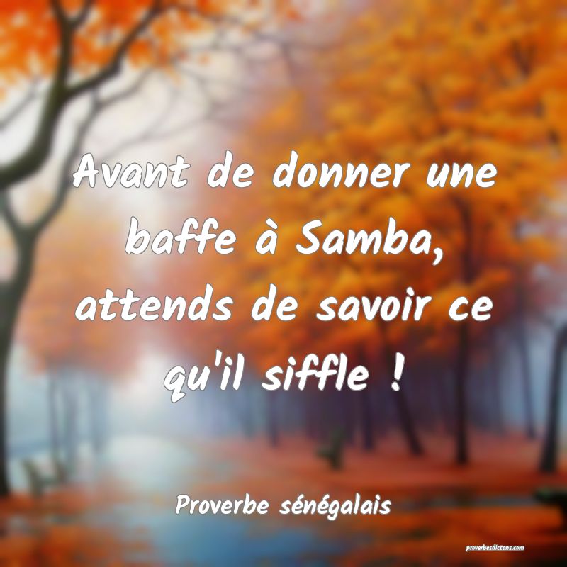  Avant de donner une baffe à Samba, attends de savoir ce qu'il siffle !