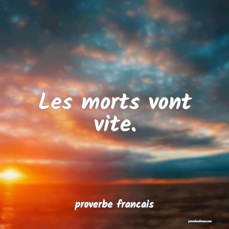  Les morts vont vite.