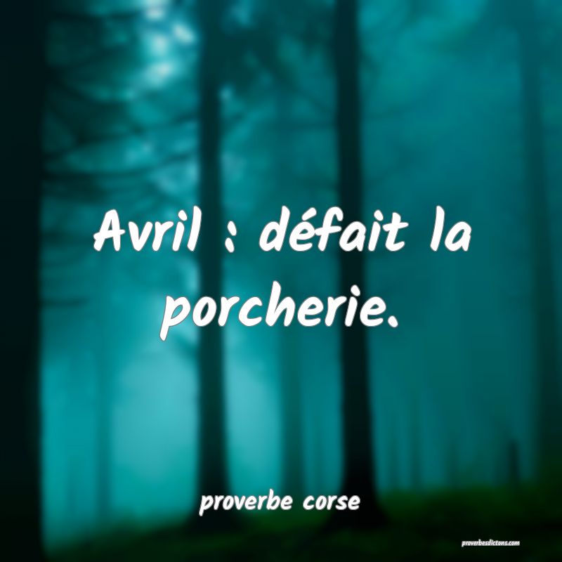  Avril : défait la porcherie.