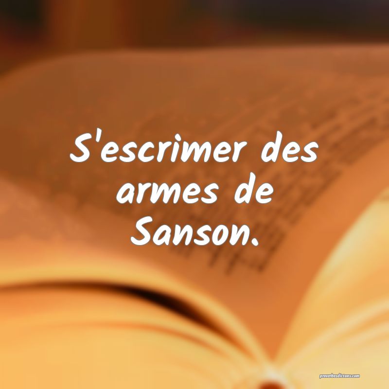 S'escrimer des armes de Sanson.