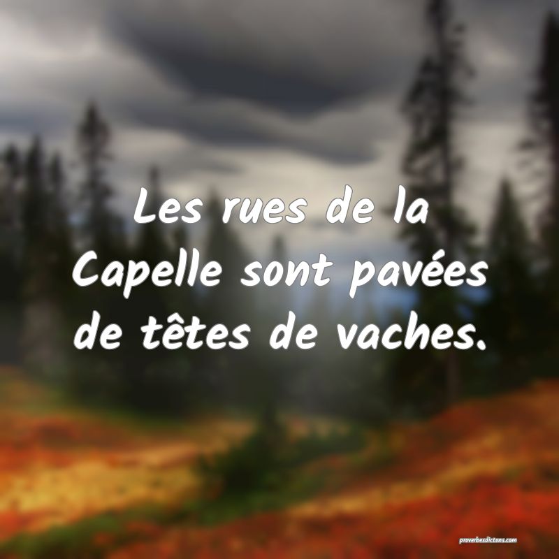 Les rues de la Capelle sont pavées de têtes de vaches.